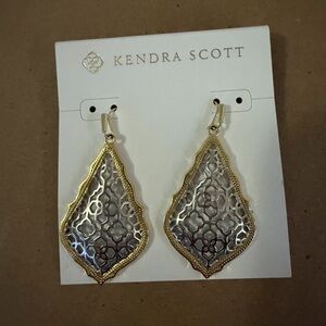 Kendra Scott Gold and Silver Filigree Earrings